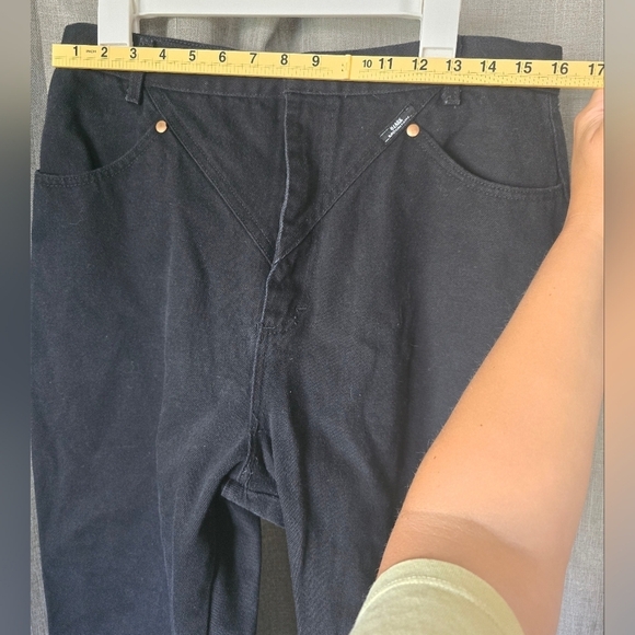 Ozark Mountain Jeans Womens (32x31) Tall Bareback High Rise Black 90s VTG Rodeo - Picture 9 of 10